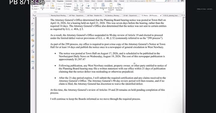 From the Planning Board